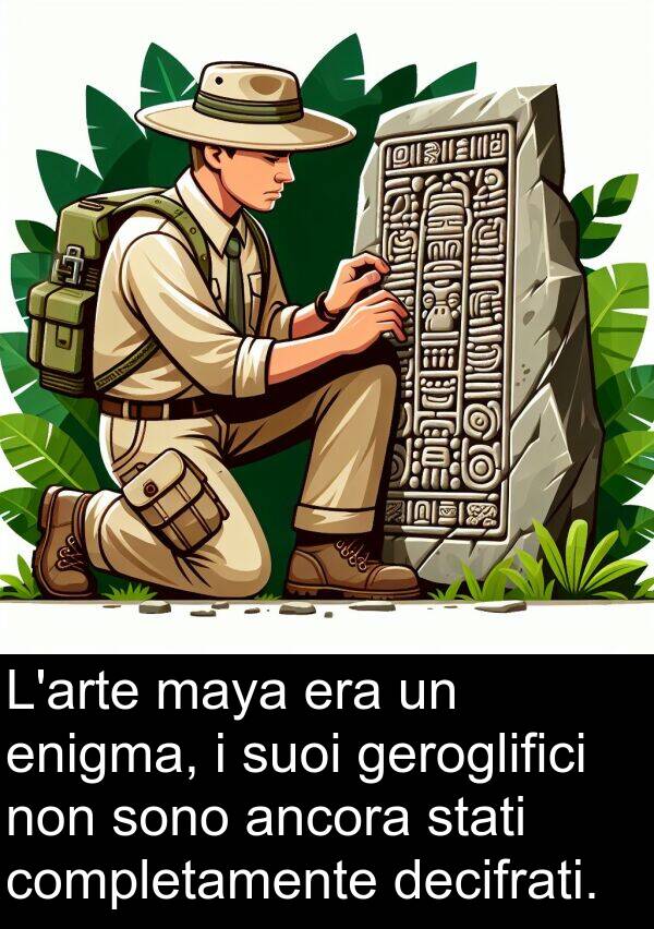 decifrati: L'arte maya era un enigma, i suoi geroglifici non sono ancora stati completamente decifrati.