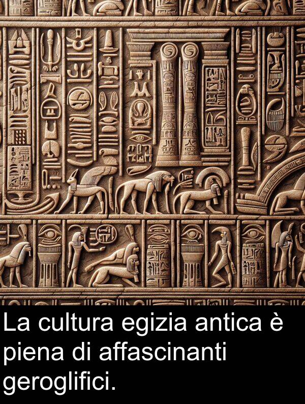 antica: La cultura egizia antica è piena di affascinanti geroglifici.