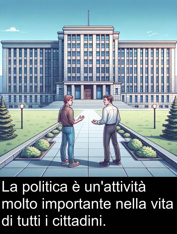 politica: La politica è un'attività molto importante nella vita di tutti i cittadini.