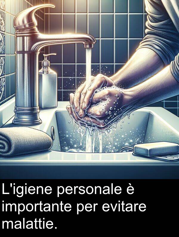 evitare: L'igiene personale è importante per evitare malattie.