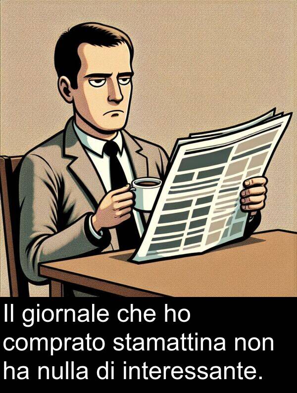 stamattina: Il giornale che ho comprato stamattina non ha nulla di interessante.