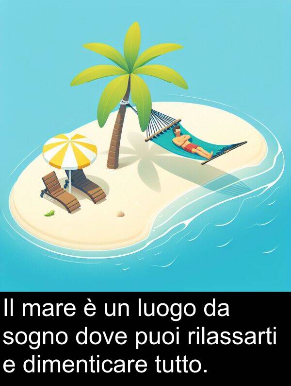 tutto: Il mare è un luogo da sogno dove puoi rilassarti e dimenticare tutto.