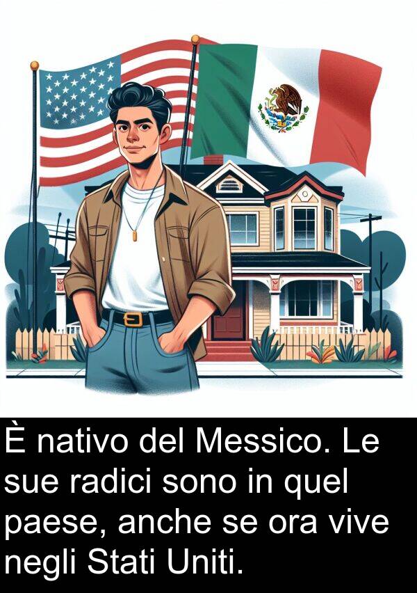 quel: È nativo del Messico. Le sue radici sono in quel paese, anche se ora vive negli Stati Uniti.