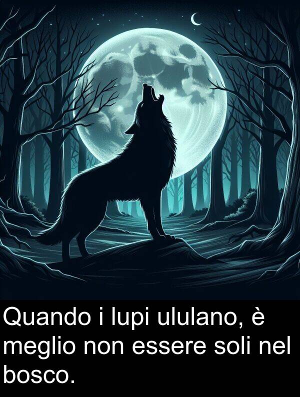 ululano: Quando i lupi ululano, è meglio non essere soli nel bosco.