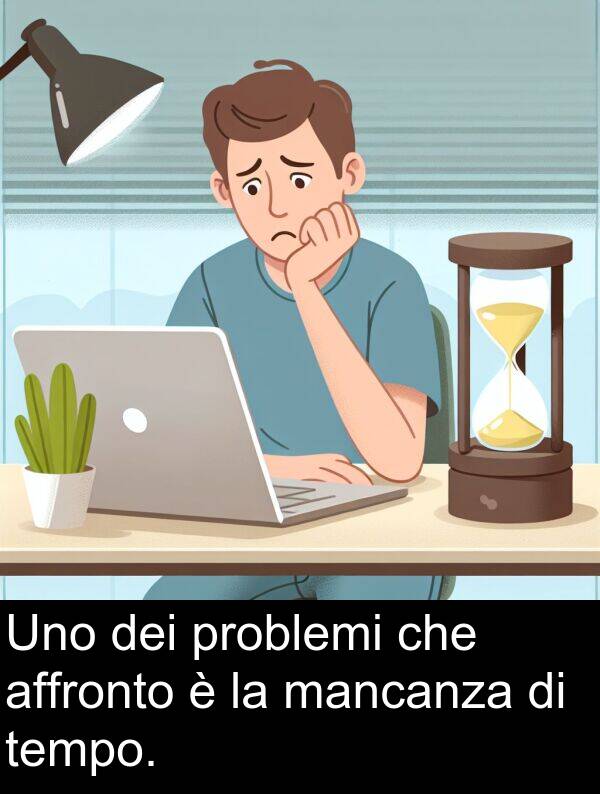 tempo: Uno dei problemi che affronto è la mancanza di tempo.
