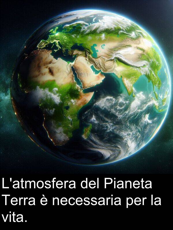 vita: L'atmosfera del Pianeta Terra è necessaria per la vita.