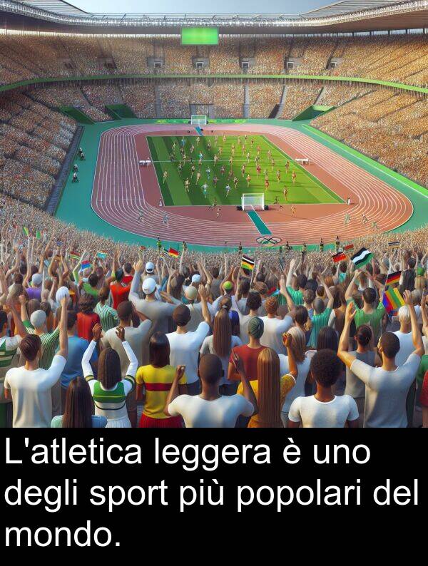 degli: L'atletica leggera è uno degli sport più popolari del mondo.