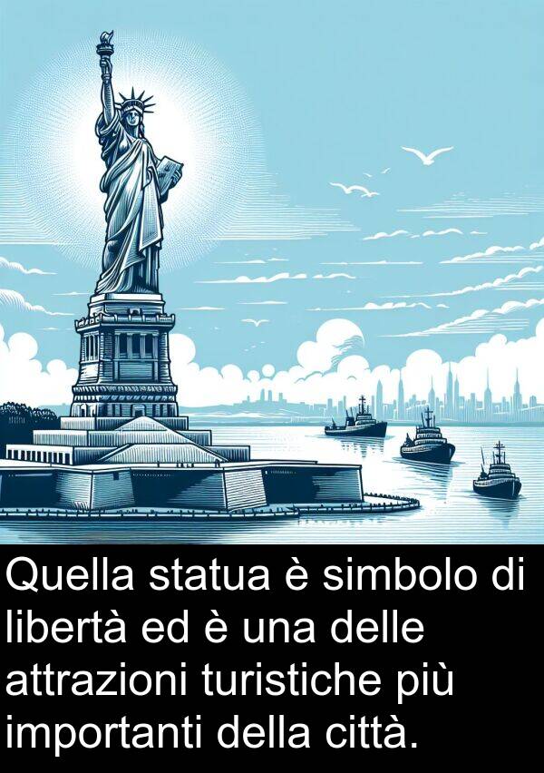 simbolo: Quella statua è simbolo di libertà ed è una delle attrazioni turistiche più importanti della città.