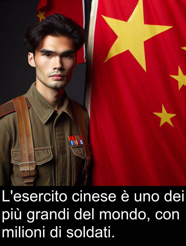 grandi: L'esercito cinese è uno dei più grandi del mondo, con milioni di soldati.