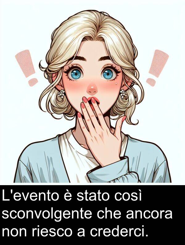 stato: L'evento è stato così sconvolgente che ancora non riesco a crederci.