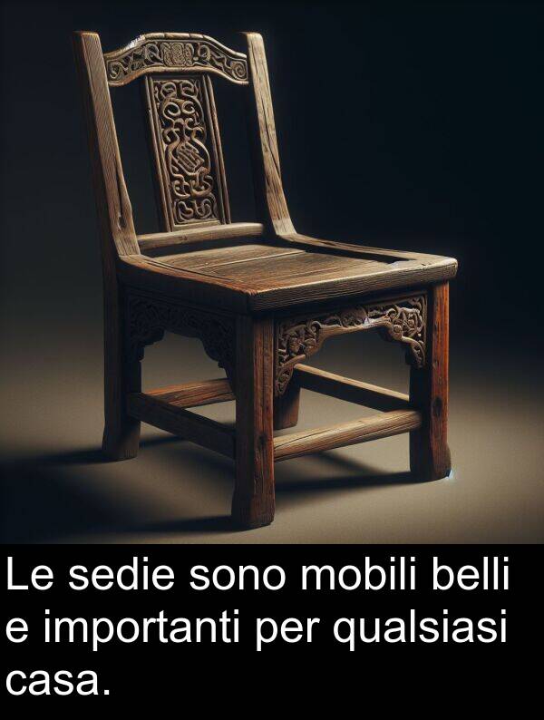 qualsiasi: Le sedie sono mobili belli e importanti per qualsiasi casa.