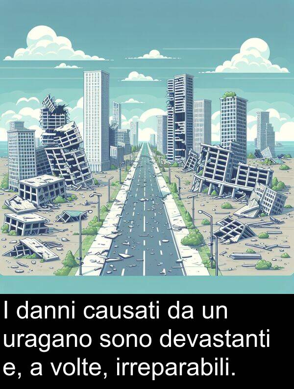 danni: I danni causati da un uragano sono devastanti e, a volte, irreparabili.