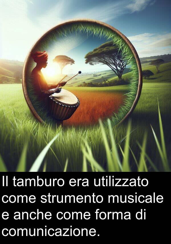 tamburo: Il tamburo era utilizzato come strumento musicale e anche come forma di comunicazione.