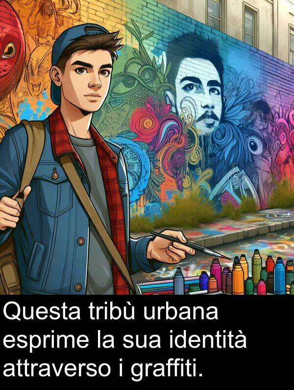 tribù: Questa tribù urbana esprime la sua identità attraverso i graffiti.