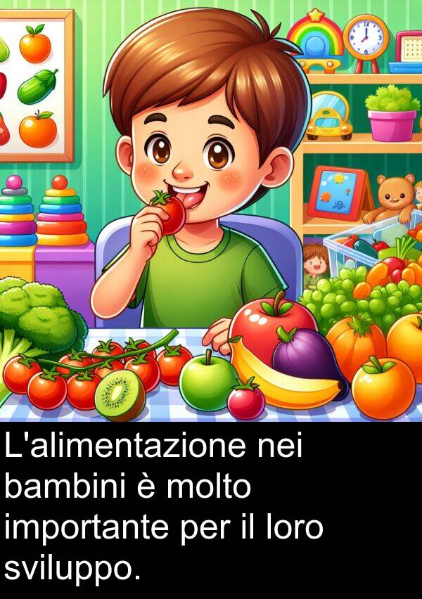 loro: L'alimentazione nei bambini è molto importante per il loro sviluppo.