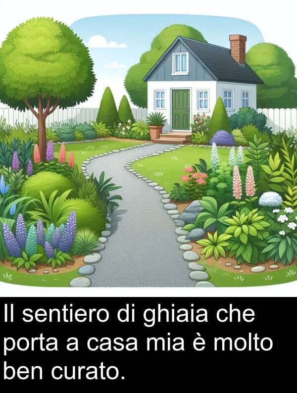 curato: Il sentiero di ghiaia che porta a casa mia è molto ben curato.
