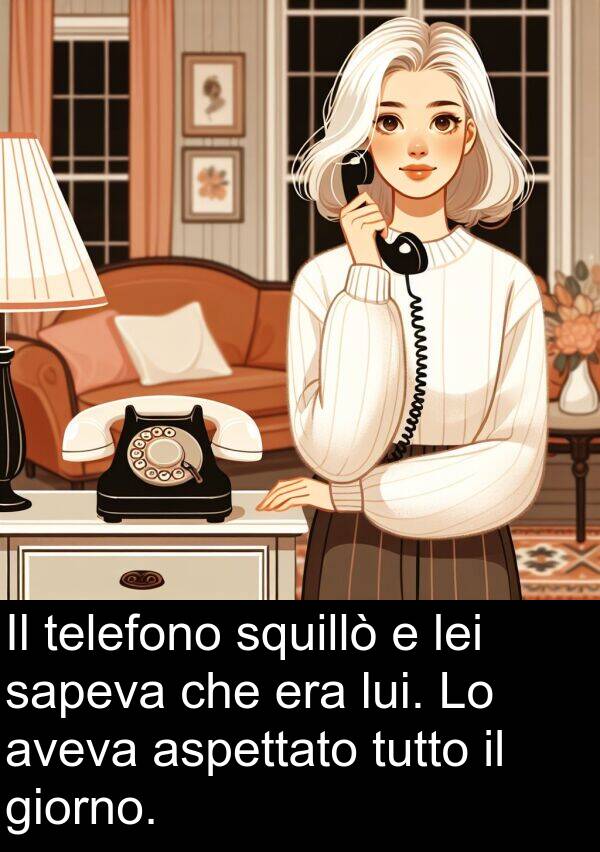 telefono: Il telefono squillò e lei sapeva che era lui. Lo aveva aspettato tutto il giorno.
