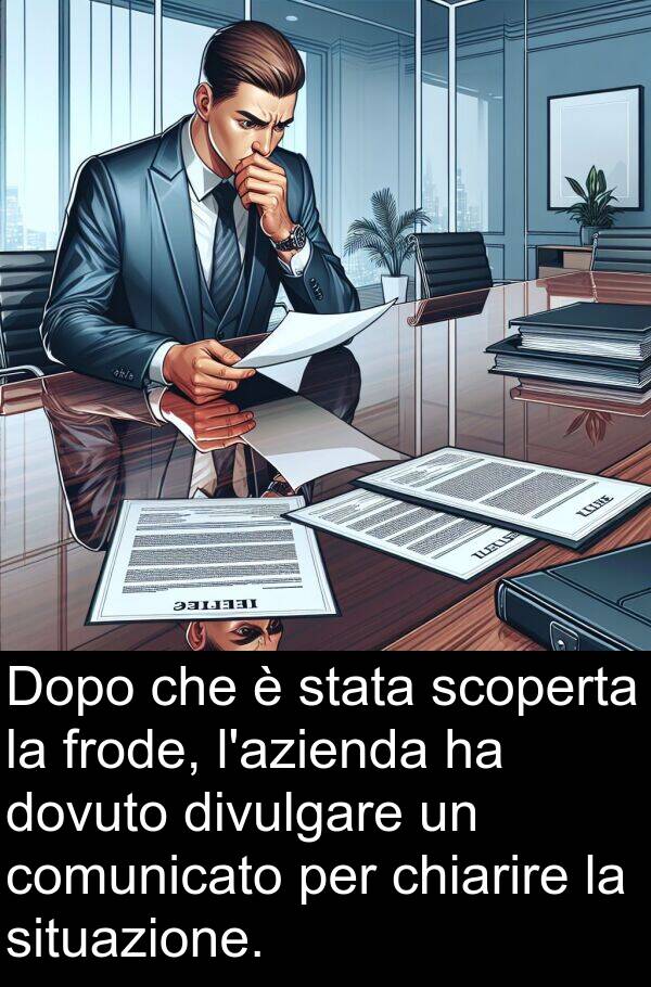 chiarire: Dopo che è stata scoperta la frode, l'azienda ha dovuto divulgare un comunicato per chiarire la situazione.