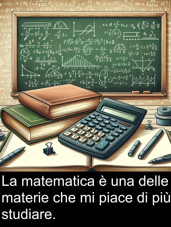 materie: La matematica è una delle materie che mi piace di più studiare.