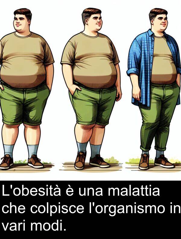 malattia: L'obesità è una malattia che colpisce l'organismo in vari modi.