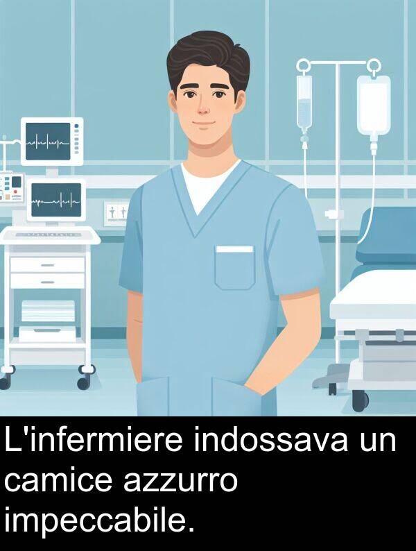 camice: L'infermiere indossava un camice azzurro impeccabile.