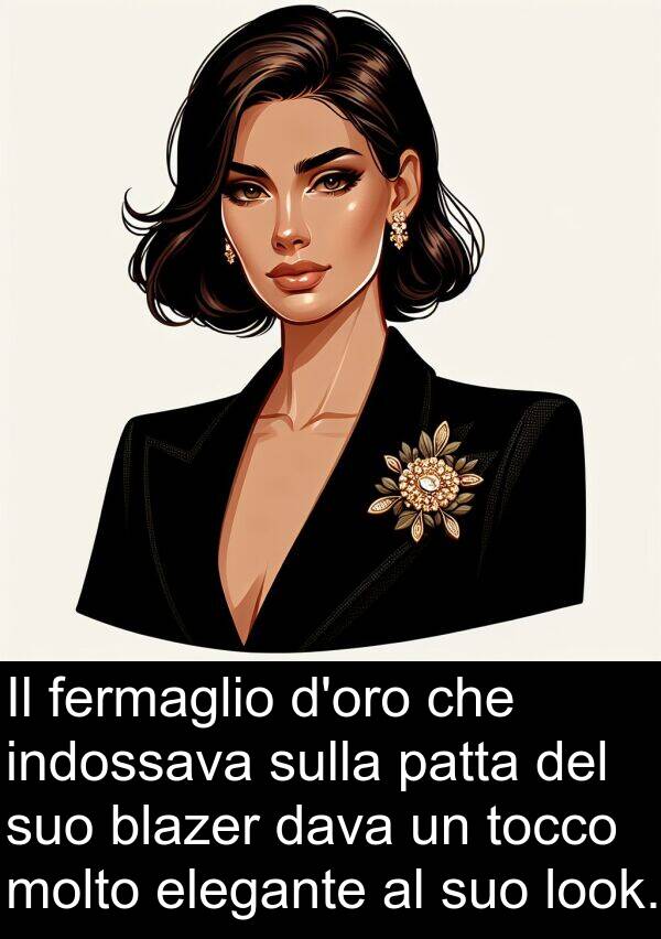 look: Il fermaglio d'oro che indossava sulla patta del suo blazer dava un tocco molto elegante al suo look.
