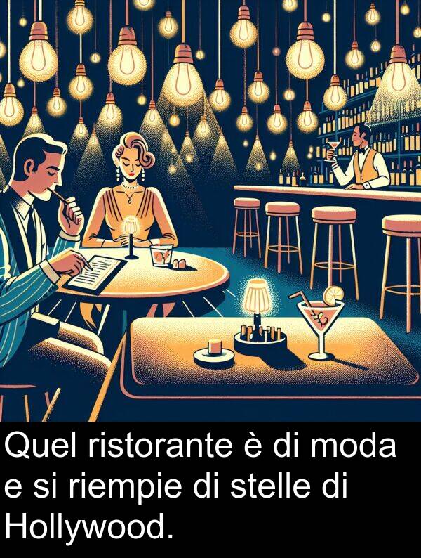 riempie: Quel ristorante è di moda e si riempie di stelle di Hollywood.