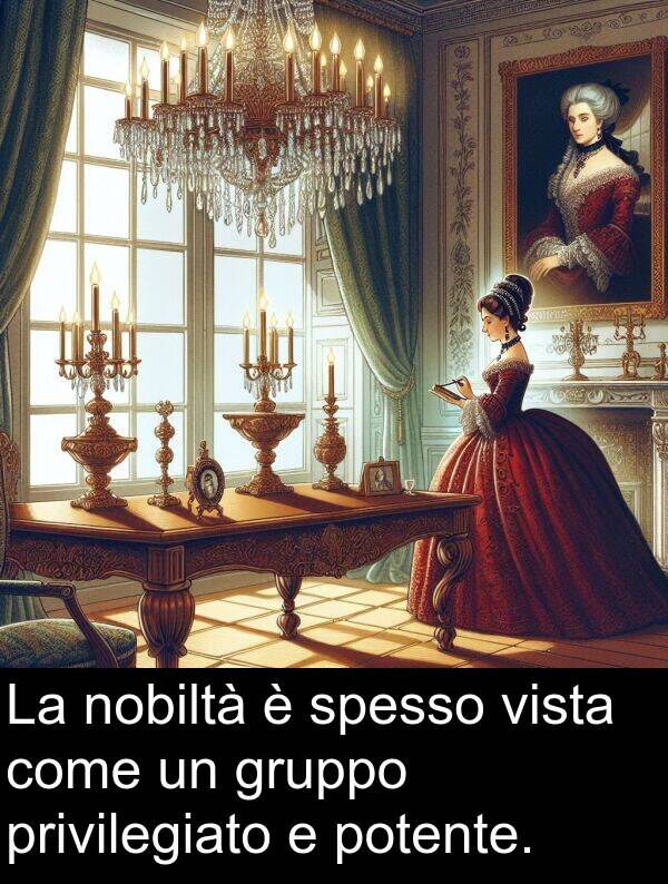 nobiltà: La nobiltà è spesso vista come un gruppo privilegiato e potente.