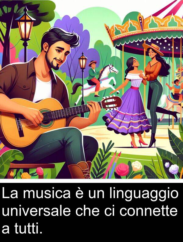 tutti: La musica è un linguaggio universale che ci connette a tutti.