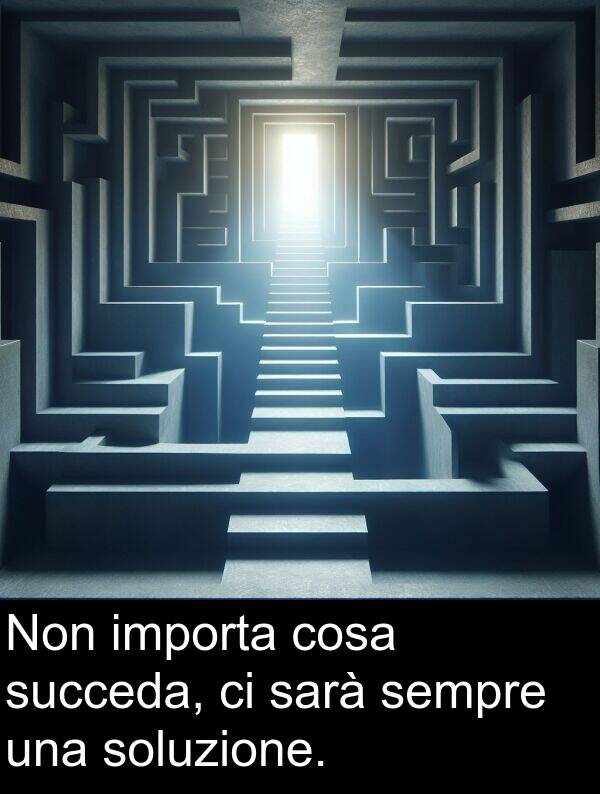 cosa: Non importa cosa succeda, ci sarà sempre una soluzione.