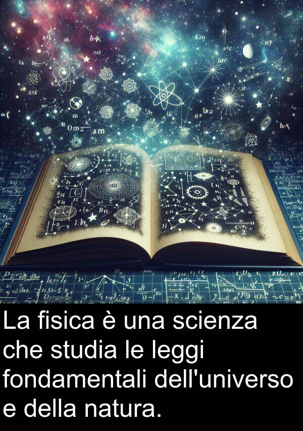 studia: La fisica è una scienza che studia le leggi fondamentali dell'universo e della natura.