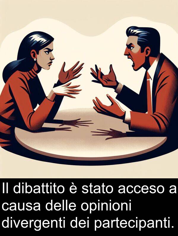 acceso: Il dibattito è stato acceso a causa delle opinioni divergenti dei partecipanti.