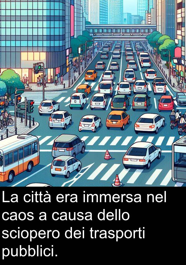 dello: La città era immersa nel caos a causa dello sciopero dei trasporti pubblici.