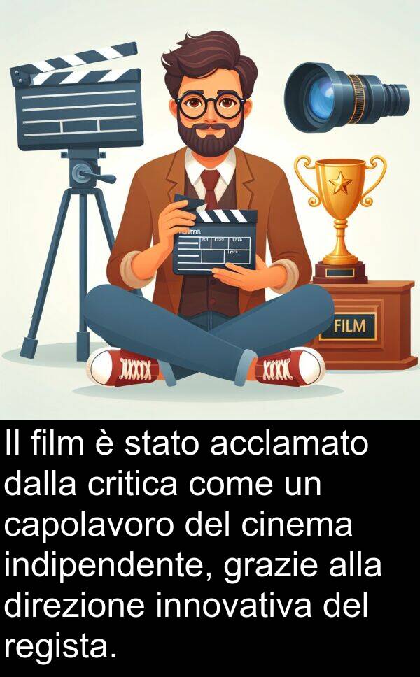 cinema: Il film è stato acclamato dalla critica come un capolavoro del cinema indipendente, grazie alla direzione innovativa del regista.