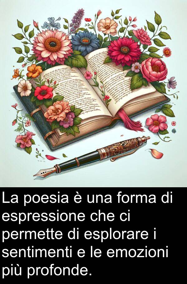emozioni: La poesia è una forma di espressione che ci permette di esplorare i sentimenti e le emozioni più profonde.