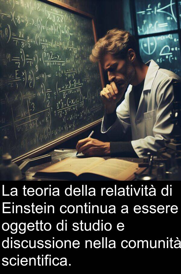 oggetto: La teoria della relatività di Einstein continua a essere oggetto di studio e discussione nella comunità scientifica.