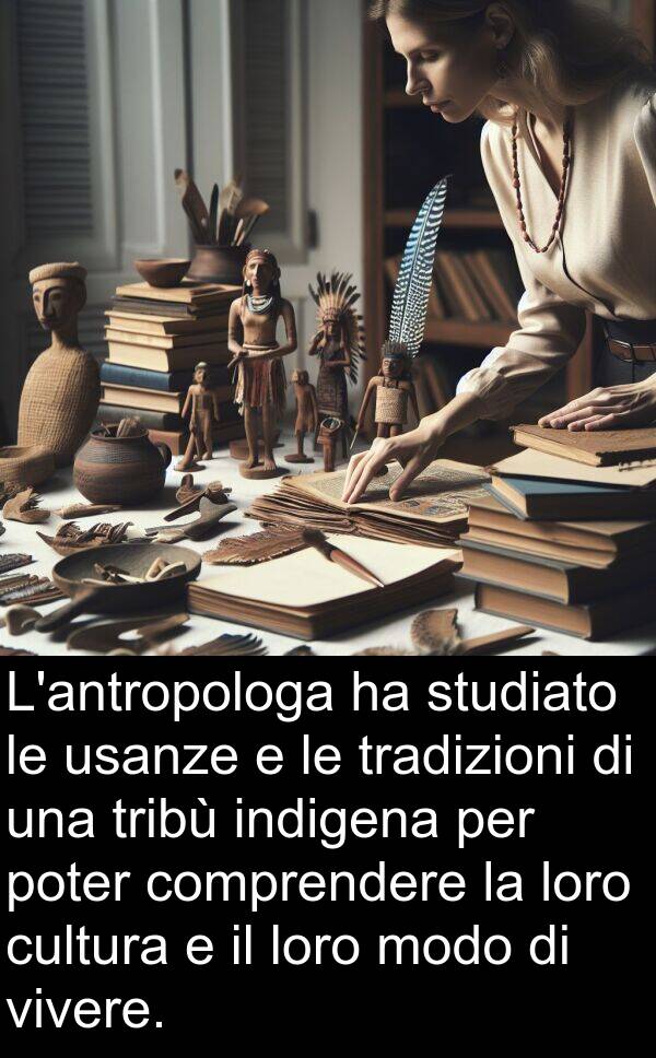 tribù: L'antropologa ha studiato le usanze e le tradizioni di una tribù indigena per poter comprendere la loro cultura e il loro modo di vivere.