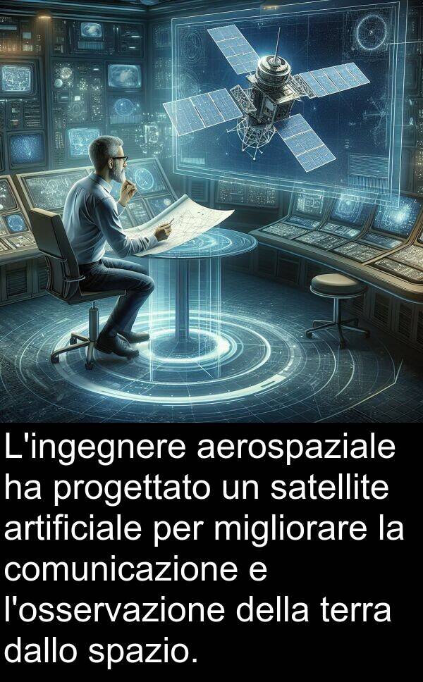 spazio: L'ingegnere aerospaziale ha progettato un satellite artificiale per migliorare la comunicazione e l'osservazione della terra dallo spazio.