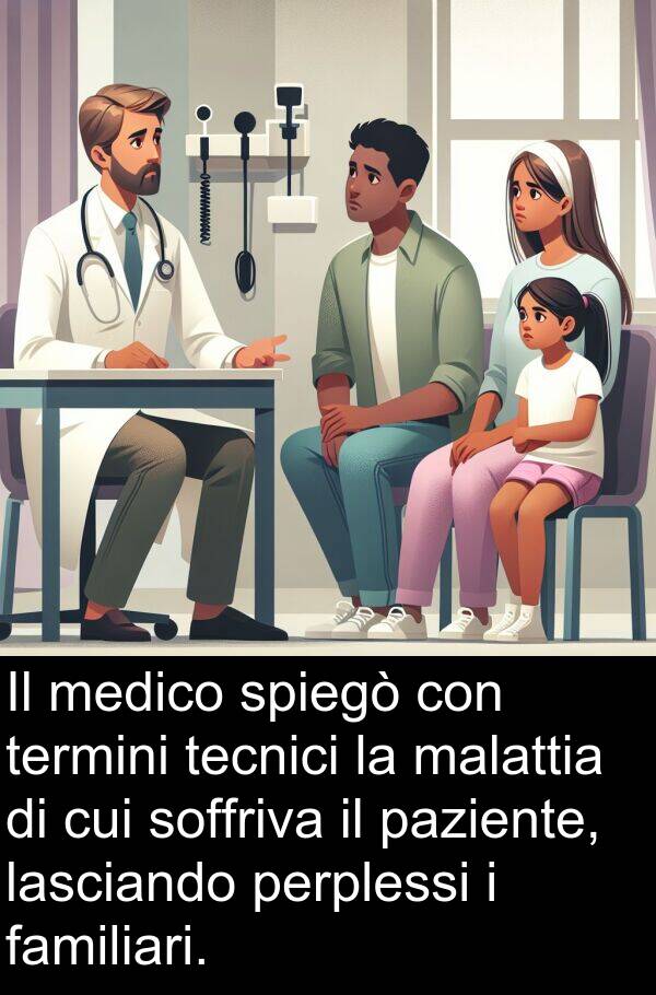 tecnici: Il medico spiegò con termini tecnici la malattia di cui soffriva il paziente, lasciando perplessi i familiari.