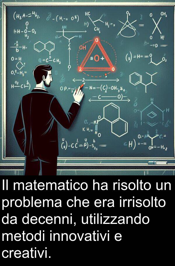 metodi: Il matematico ha risolto un problema che era irrisolto da decenni, utilizzando metodi innovativi e creativi.