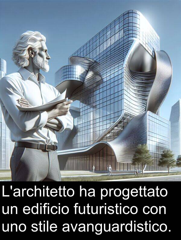 futuristico: L'architetto ha progettato un edificio futuristico con uno stile avanguardistico.