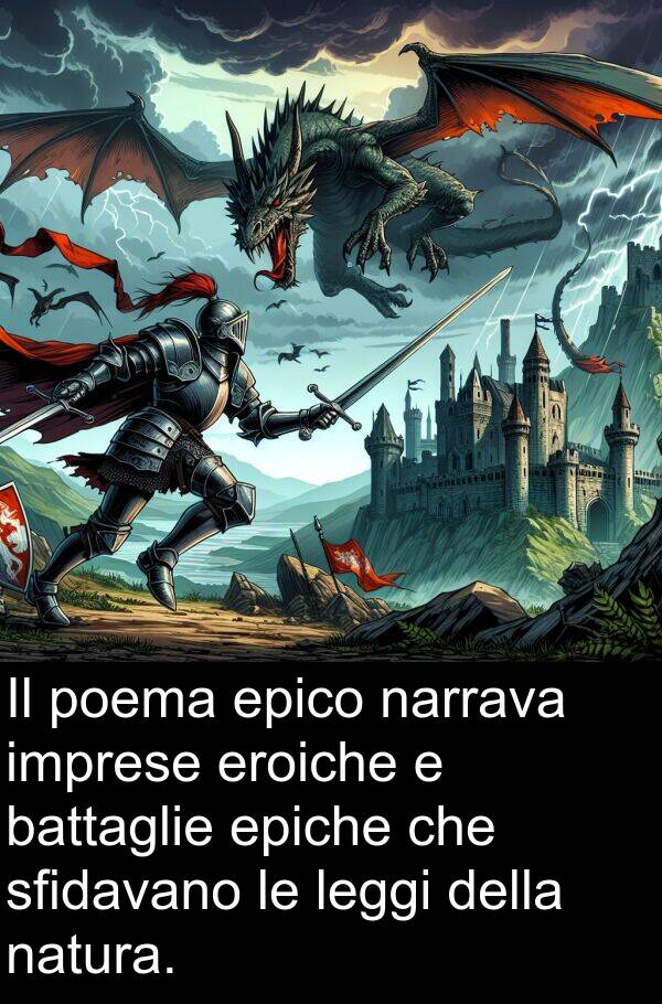 battaglie: Il poema epico narrava imprese eroiche e battaglie epiche che sfidavano le leggi della natura.