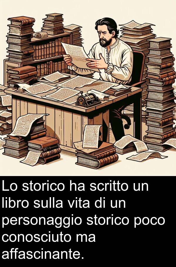 storico: Lo storico ha scritto un libro sulla vita di un personaggio storico poco conosciuto ma affascinante.