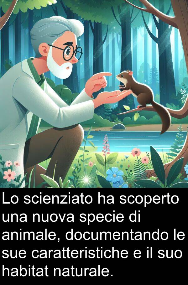 scoperto: Lo scienziato ha scoperto una nuova specie di animale, documentando le sue caratteristiche e il suo habitat naturale.