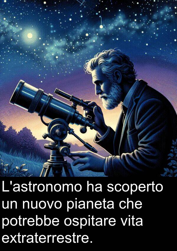 pianeta: L'astronomo ha scoperto un nuovo pianeta che potrebbe ospitare vita extraterrestre.
