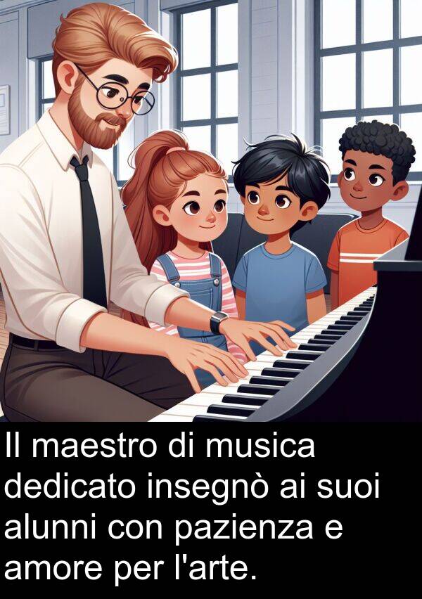 alunni: Il maestro di musica dedicato insegnò ai suoi alunni con pazienza e amore per l'arte.