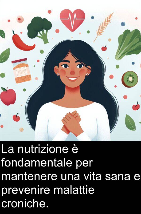 sana: La nutrizione è fondamentale per mantenere una vita sana e prevenire malattie croniche.