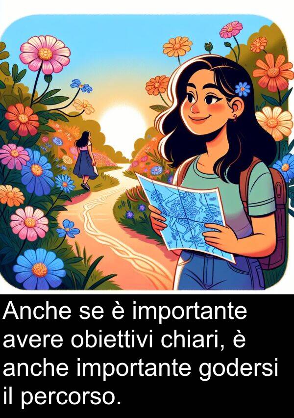 godersi: Anche se è importante avere obiettivi chiari, è anche importante godersi il percorso.