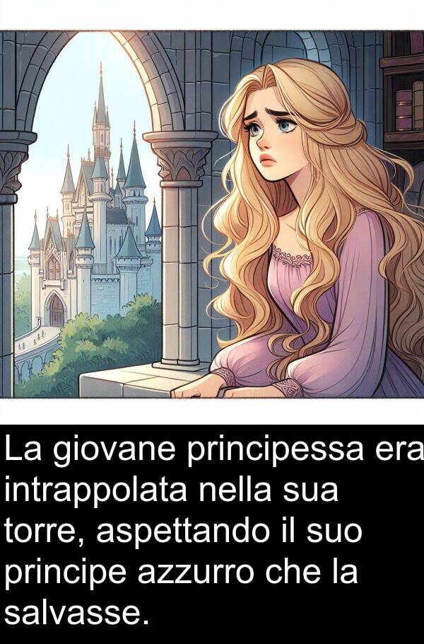 salvasse: La giovane principessa era intrappolata nella sua torre, aspettando il suo principe azzurro che la salvasse.