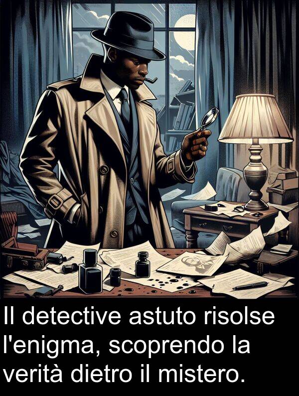 scoprendo: Il detective astuto risolse l'enigma, scoprendo la verità dietro il mistero.